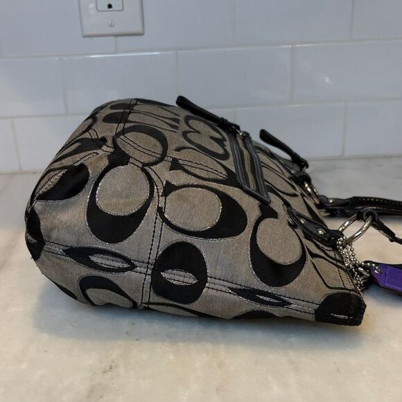 Coach Signature Poppy Lurex Vintage Large Tote Shoulder Bag - HTF - Picture 8 of 16